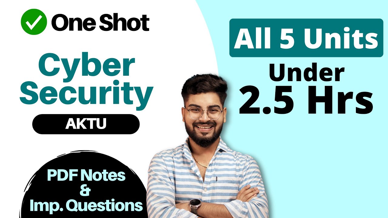 Cyber Security One Shot All 5 Units ✅ BTech 2nd Year 🔥 AKTU PDF Notes, Important Questions & PYQs