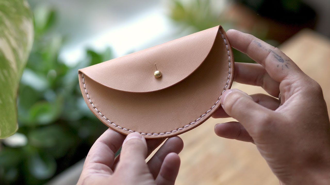 Make a Trendy Half Moon Leather Pouch