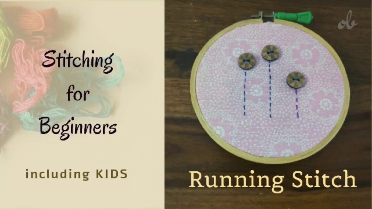 Running Stitch | Hand embroidery | Embroidery for beginners | Opus Bliz