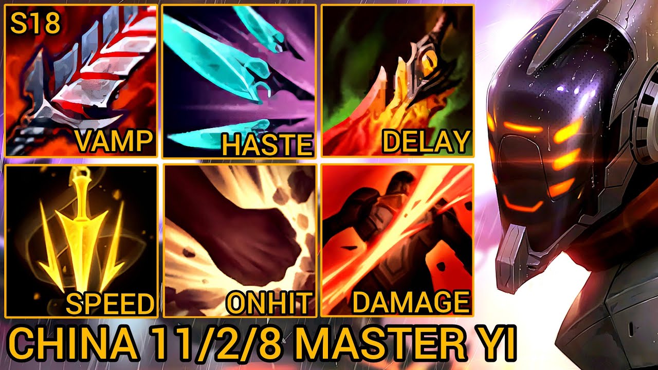 Master Yi MVP S Rating 11/2/8 - China Server Wild Rift Season 18 New Build Best Tier By Tiarty