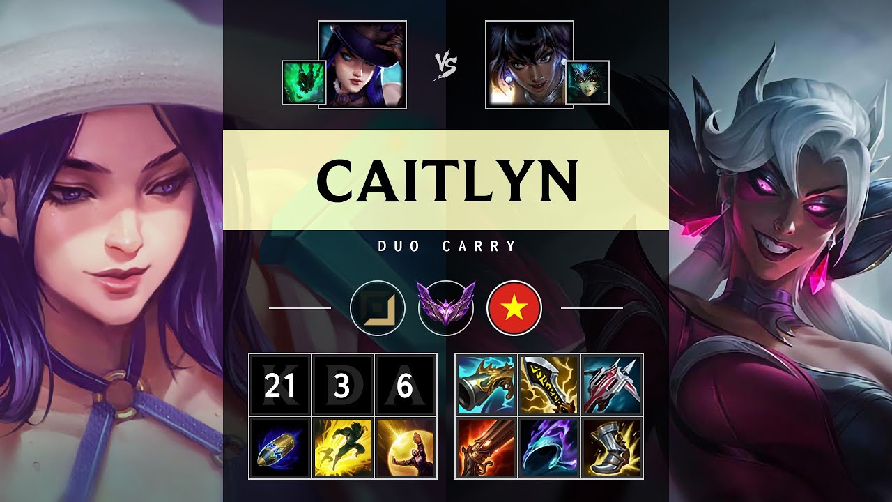 Caitlyn ADC vs Nilah: Triple Kill, Legendary - VN Master Patch 14.24