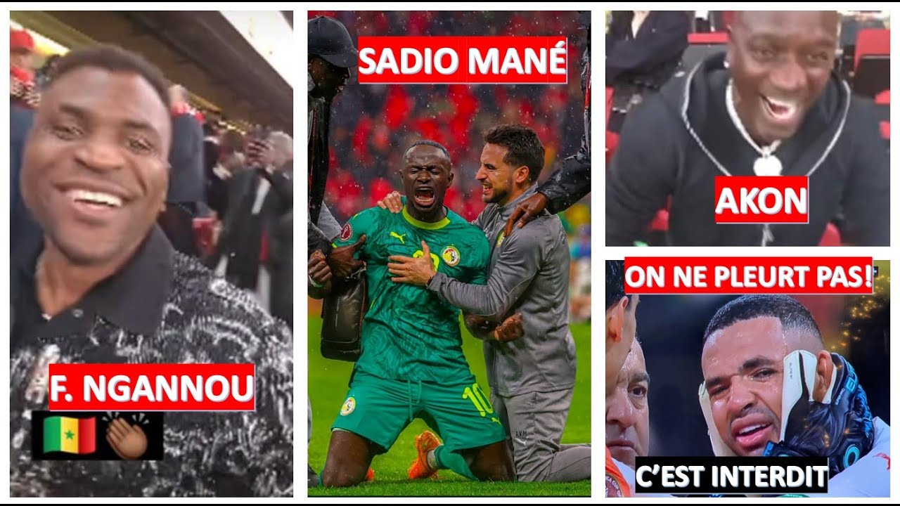 REACTIONS CHAUDE APRÈS LA FINALE HOURLEUSE SENEGAL vs MAROC | NGANNOU | AKON | SADIO MANE
