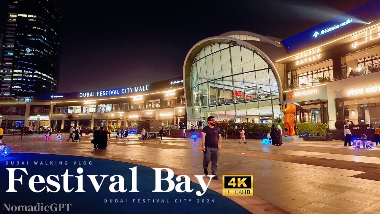 Festival Bay in Dubai Festival City | Dubai Travel Guide 4K HDR