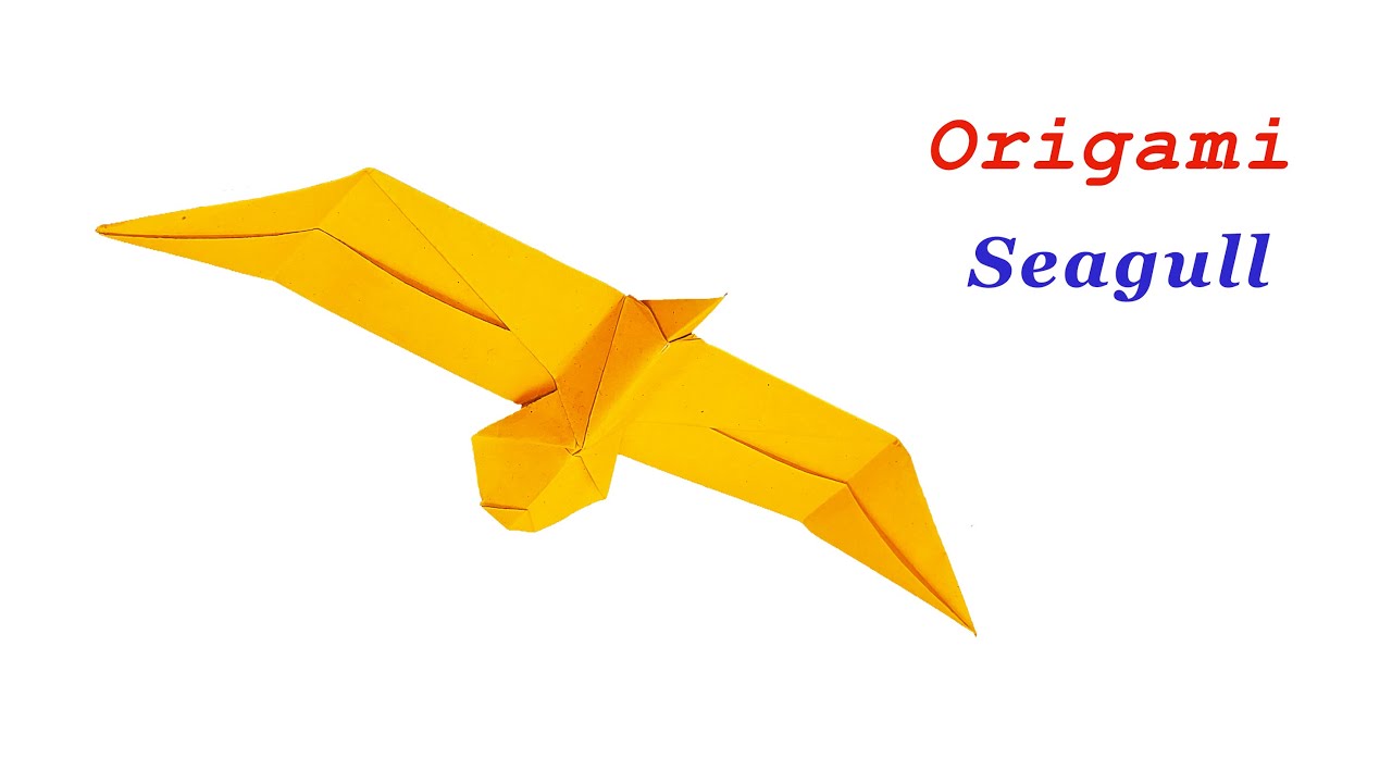 Easy Origami Seagull Birds Making Instructions Step By Step | How To Folding Paper Seagull Tutorial