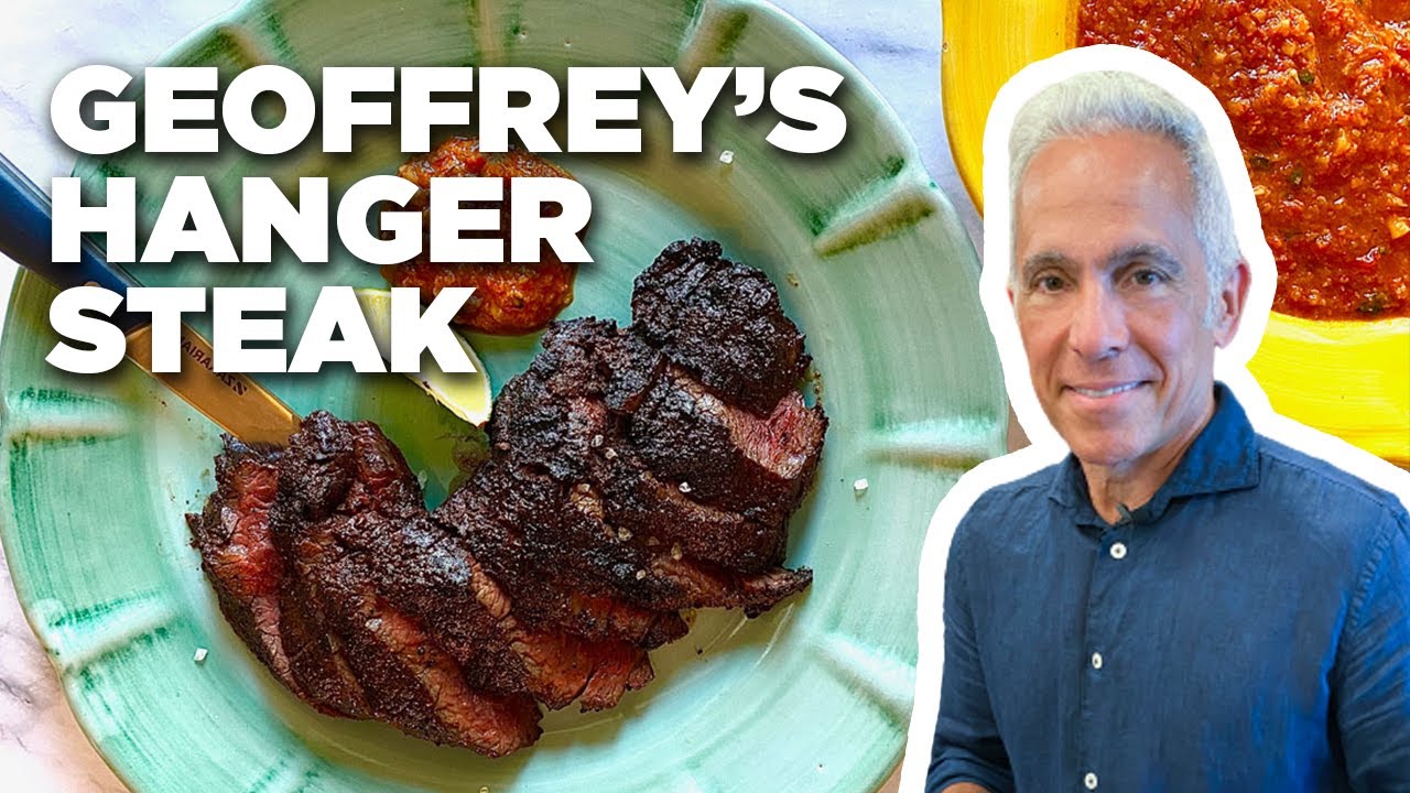 Geoffrey Zakarian's Grilled Hanger Steaks with Garlic Romesco Sauce | The Kitchen | Food Network