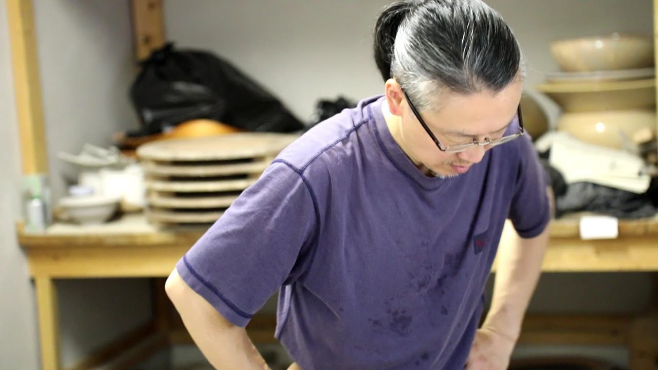 萩焼作家、吉野桃李の土踏み。Hagiyaki, Touri Yoshino Tsuchifumi 202006.