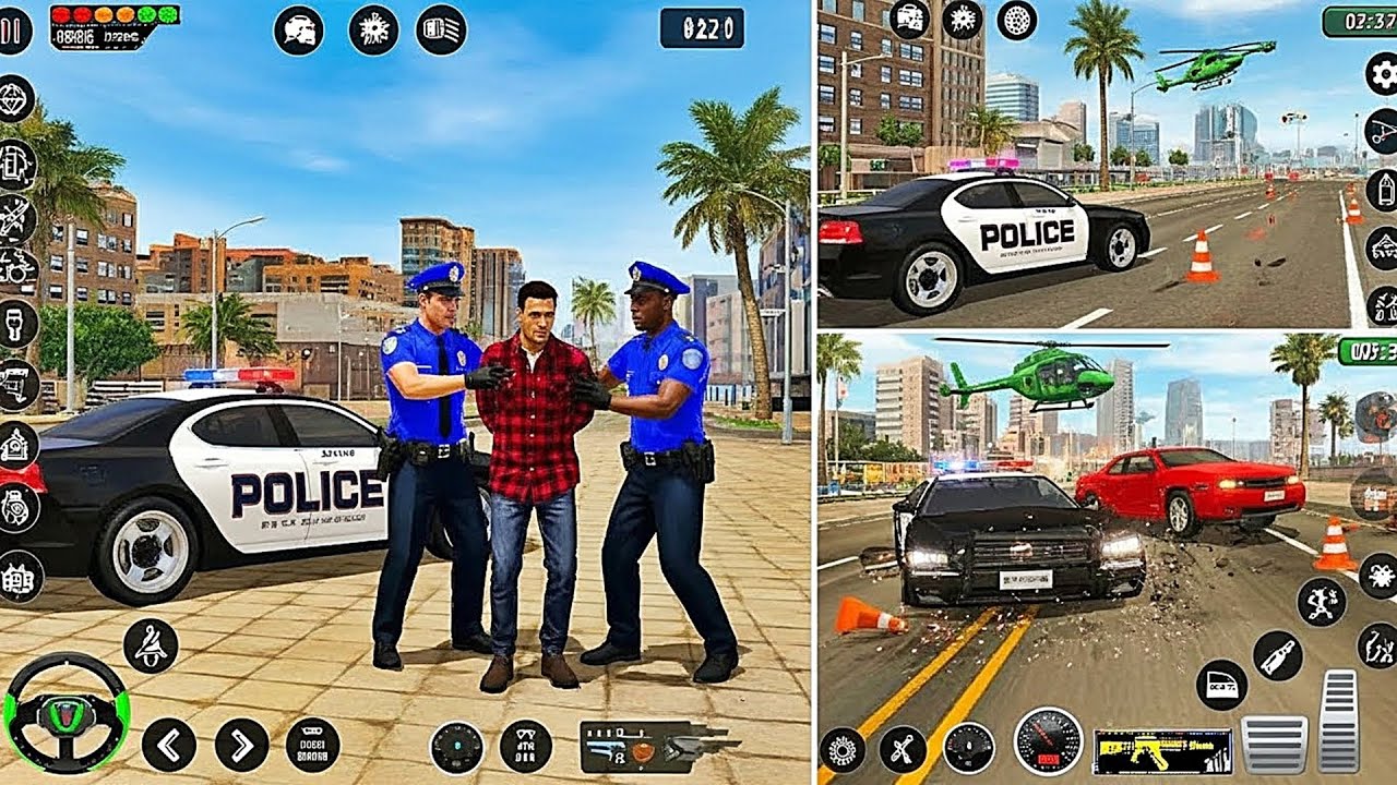 Police Car Chase Simulator 3D Game - 2025 Police Cars Criminal Chase Simulator - Android GamePlay P3