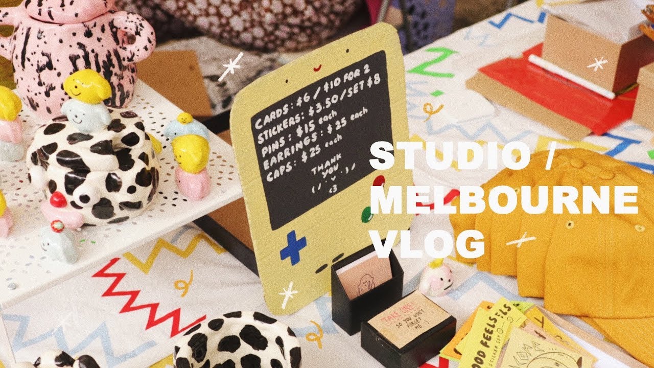 STUDIO + TRAVEL VLOG ☺︎ (CRAFTING / ROSE STREET MARKET / MELBOURNE HAUL)