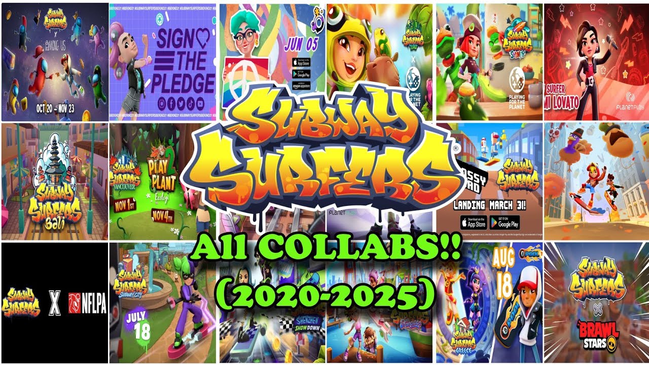 Subway Surfers Все трейлеры совместных проектов на сегодняшний день (2020-2025)