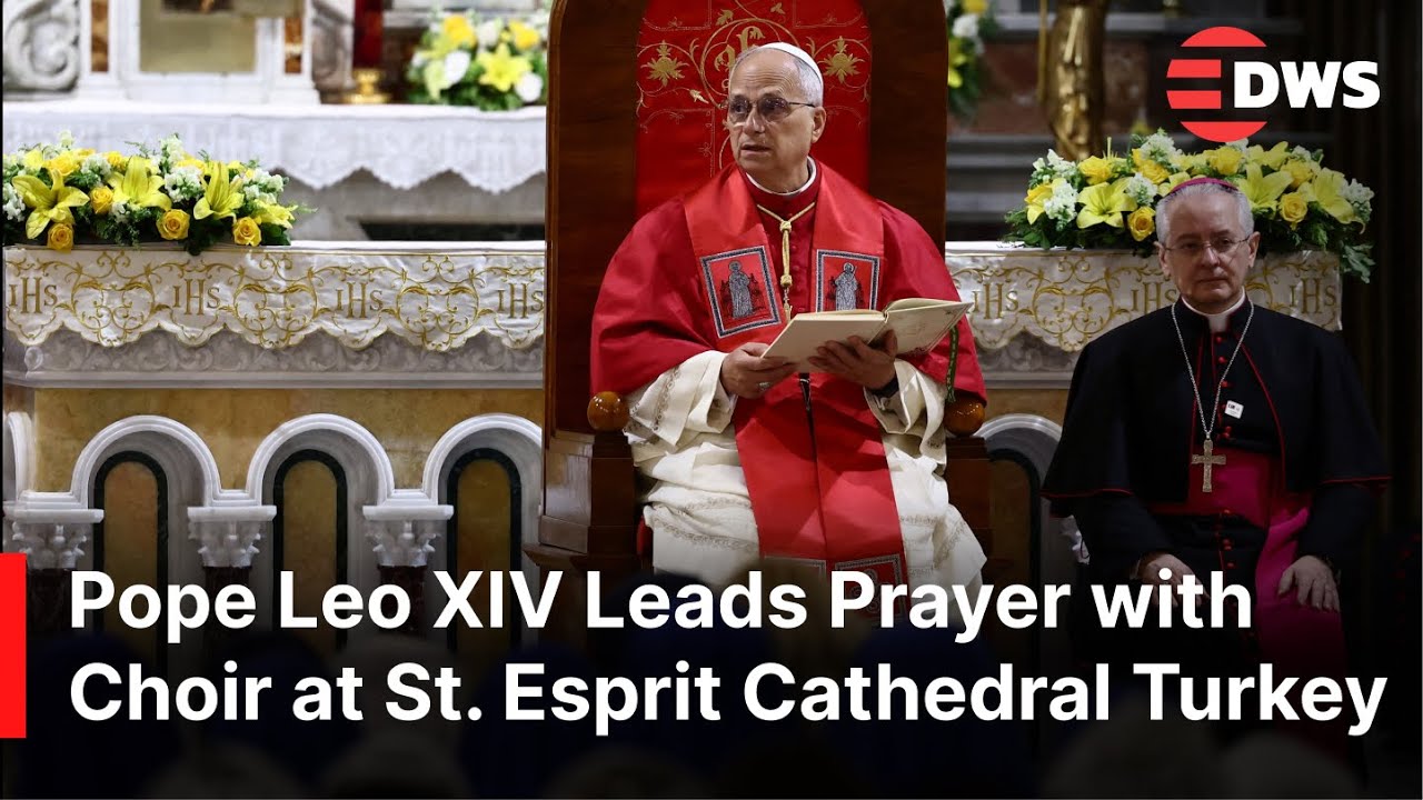 HISTORIC MOMENT: Pope Leo XIV Leads Prayer and Choir at St. Esprit Cathedral, Istanbul | AK1Z