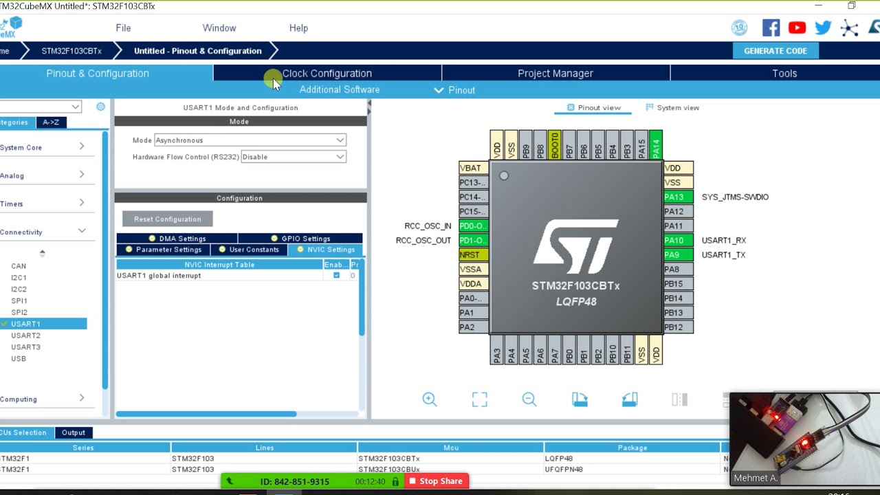 STM32F103 (USART MULTI ADC DMA ) #Ders9