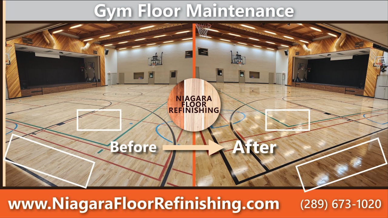 Gym Floor Maintenance - Periodic Screen & Recoat