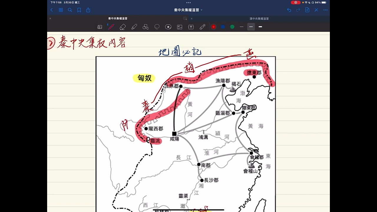 秦代中央集權 溫習（中史DSE）