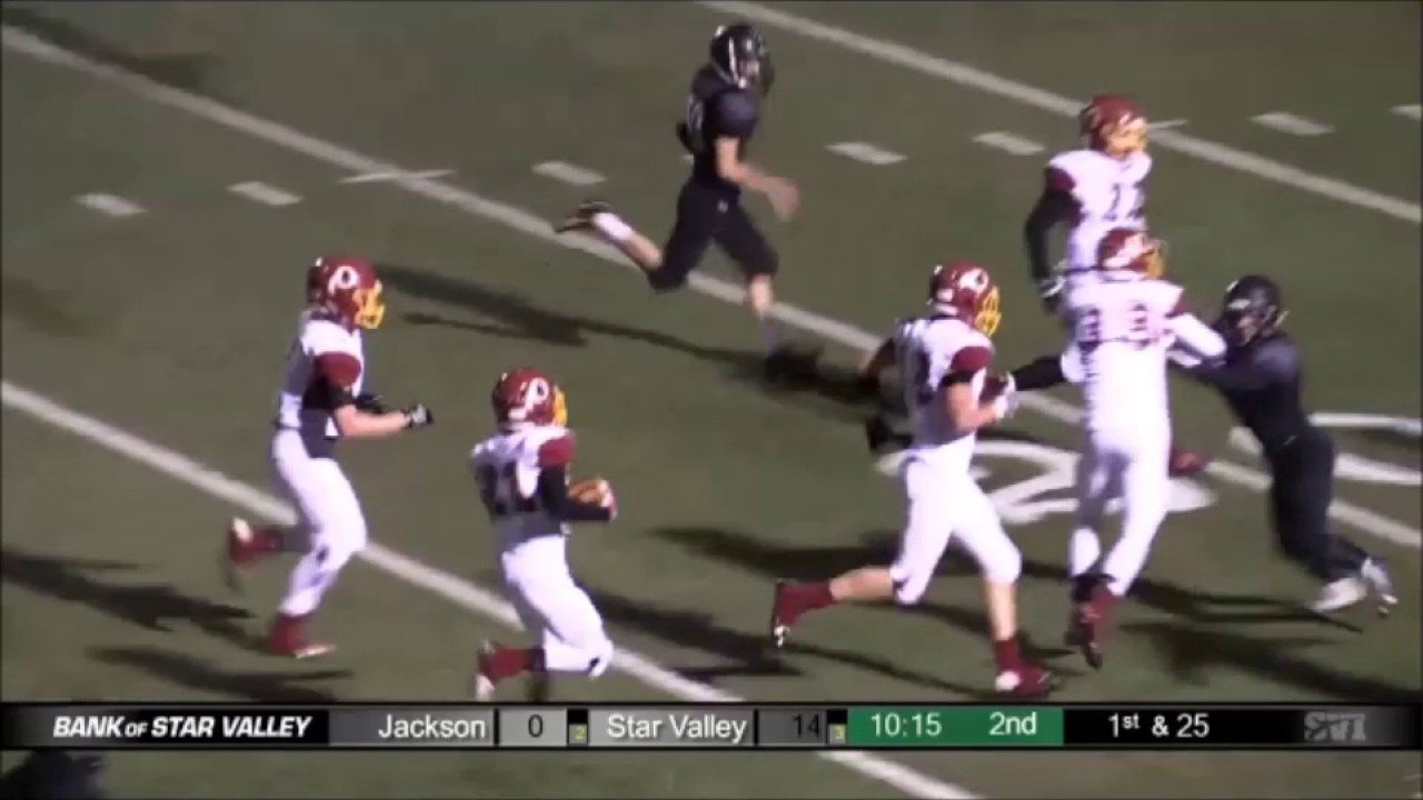Dylan Schwab returns and interception 50 yards