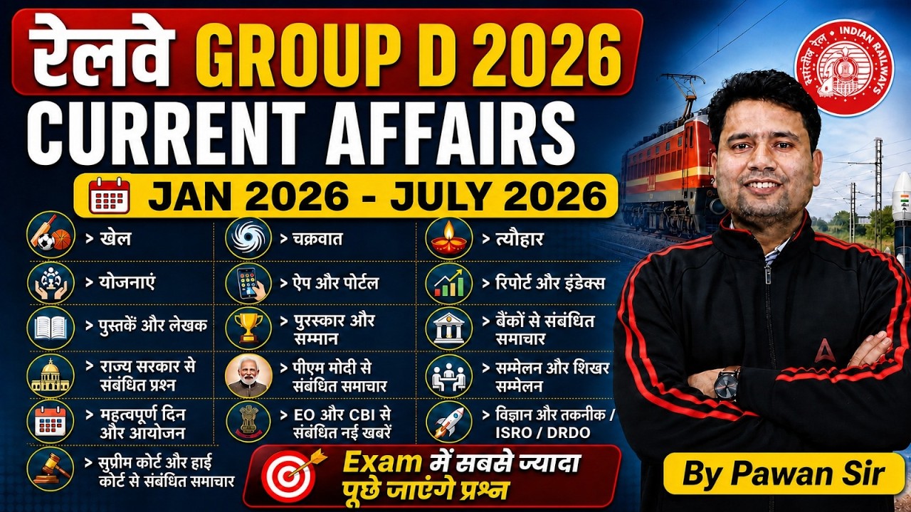 LAST 6 MONTHS CURRENT AFFAIRS 2026 | GROUP D CURRENT AFFAIRS 2026 | RRB GROUP D CURRENT AFFAIRS 2026