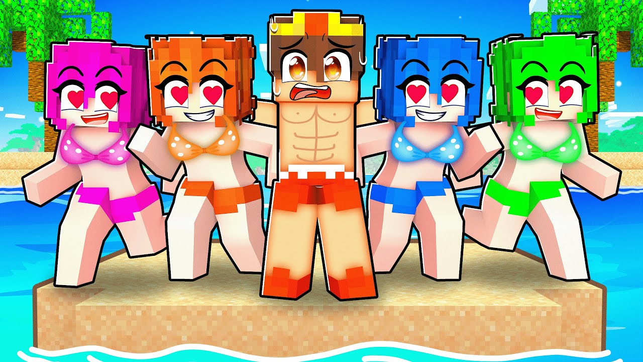 GEFANGEN auf Einer NUR MÄDCHEN INSEL in Minecraft!