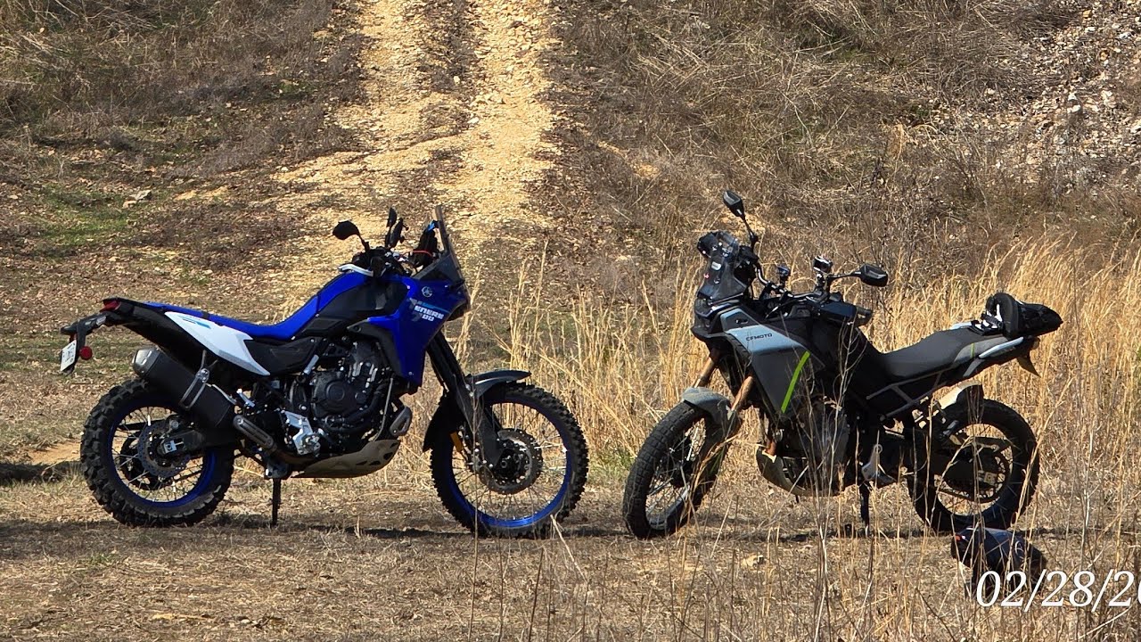 Yamaha tenere riding dirt roads with my friend on a Ibex 450.