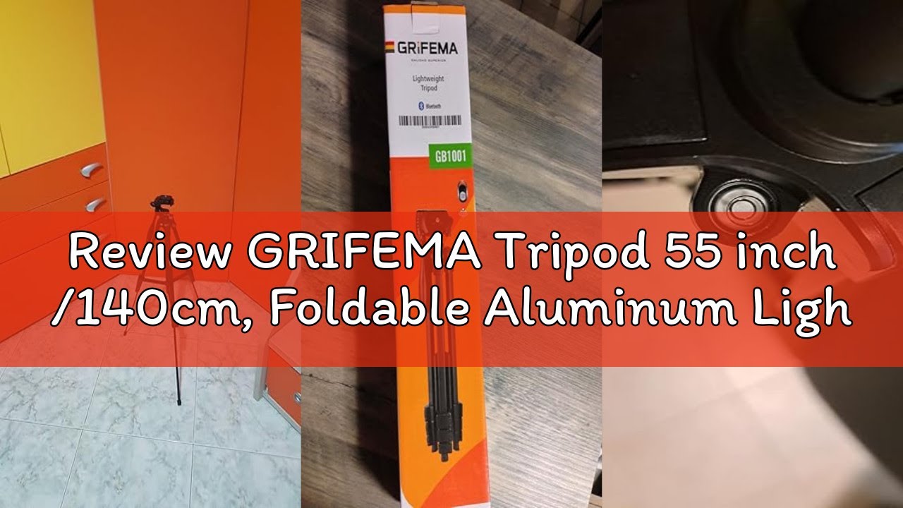 Review GRIFEMA Tripod 55 inch /140cm, Foldable Aluminum Lightweight Phone Camera Tripod Stand with W