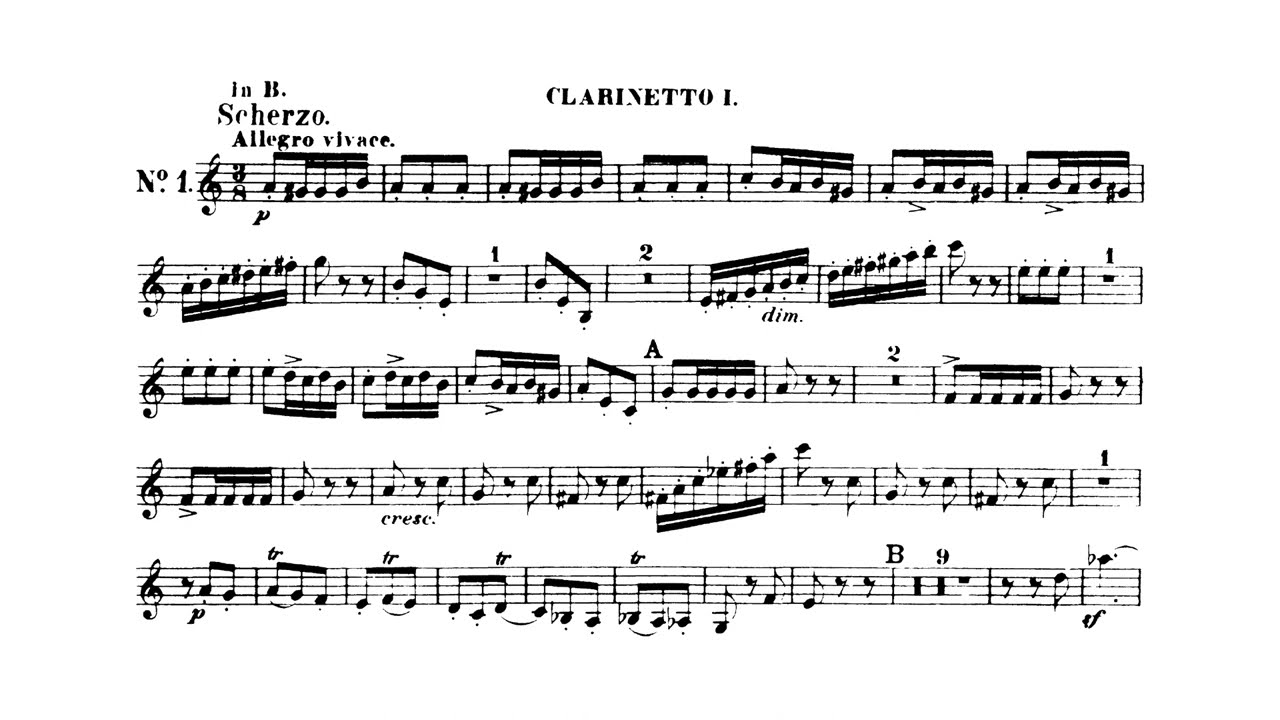 Clarinet Solo: Felix Mendelssohn - A Midsummer Night's Dream, incidental music, Op.61 I. Scherzo