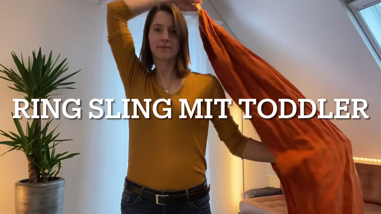 Ring Sling binden mit Toddler (Sling von Tuchfabrik)