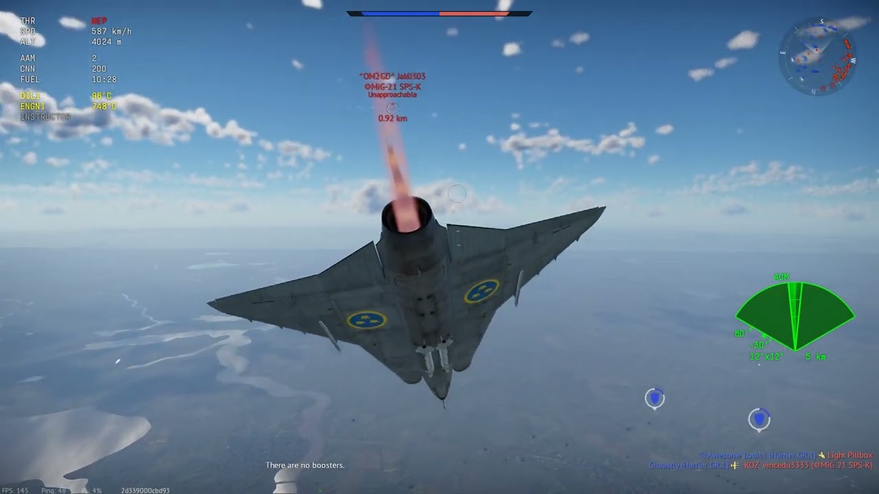 War Thunder | J35A Draken gameplay (no commentary)