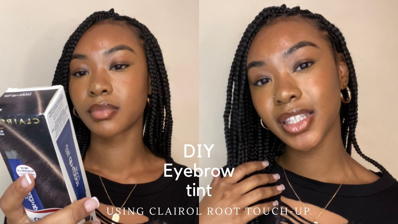 DIY EYEBROW TINTING USING CLAIROL ROOT TOUCH-UP!| Ahmani Janaya