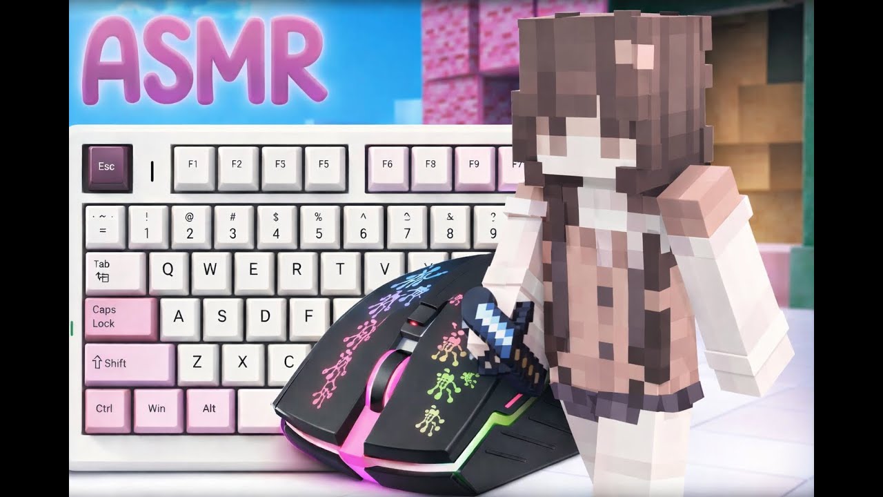 [240 FPS] Keyboard and Mouse Sounds ASMR || PikaNetwork Bedwars