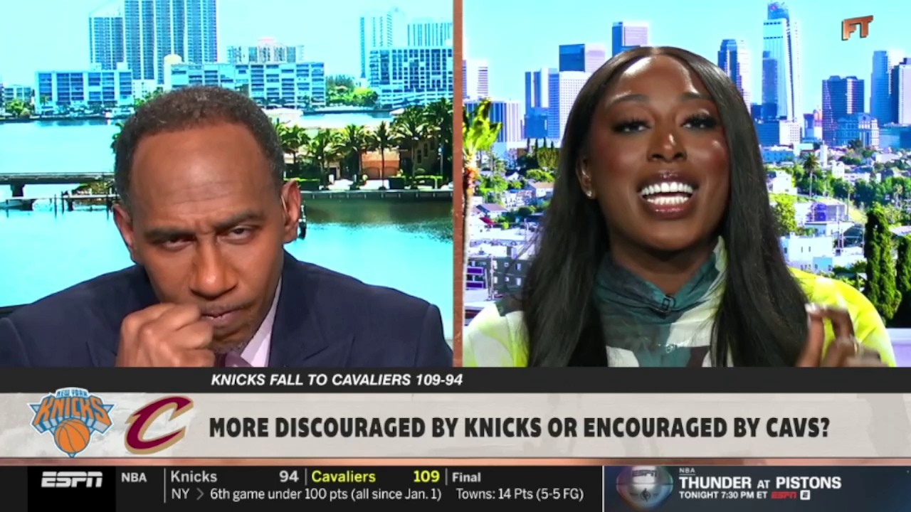 FIRST TAKE | Studio ERUPTS as Chiney Mocks Stephen A. after Knicks get embarrassed by the Cavaliers