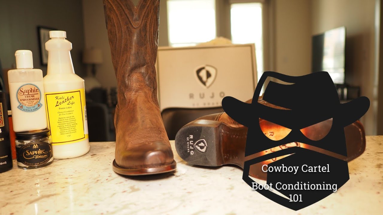 How to Condition Cowboy Boots, conditioning goat skin western boots.