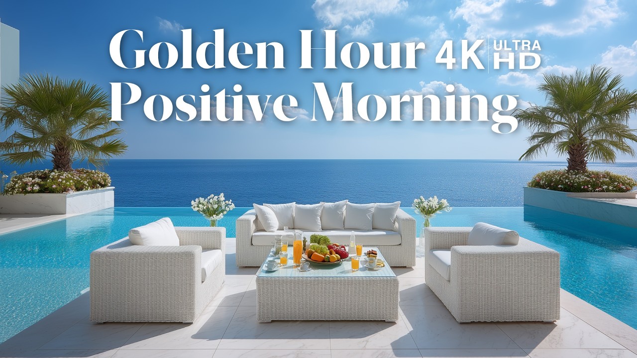 Golden Hour Positive Morning ☀️ Refreshing Seaside Vibes to Feel the Energy【4K UHD】