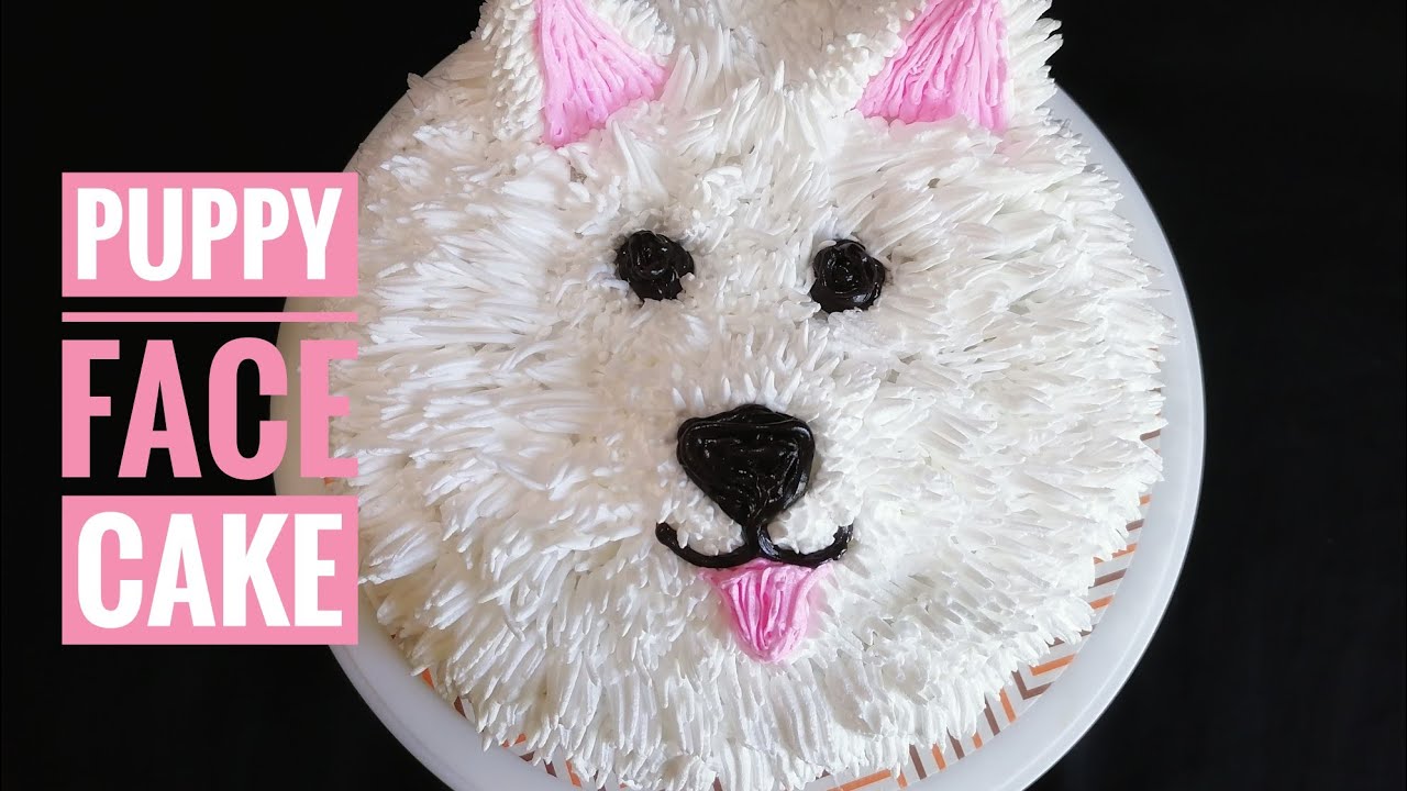 Easy Puppy face cake decoration|Puppy cake|animal face cakes|#m's world diary#