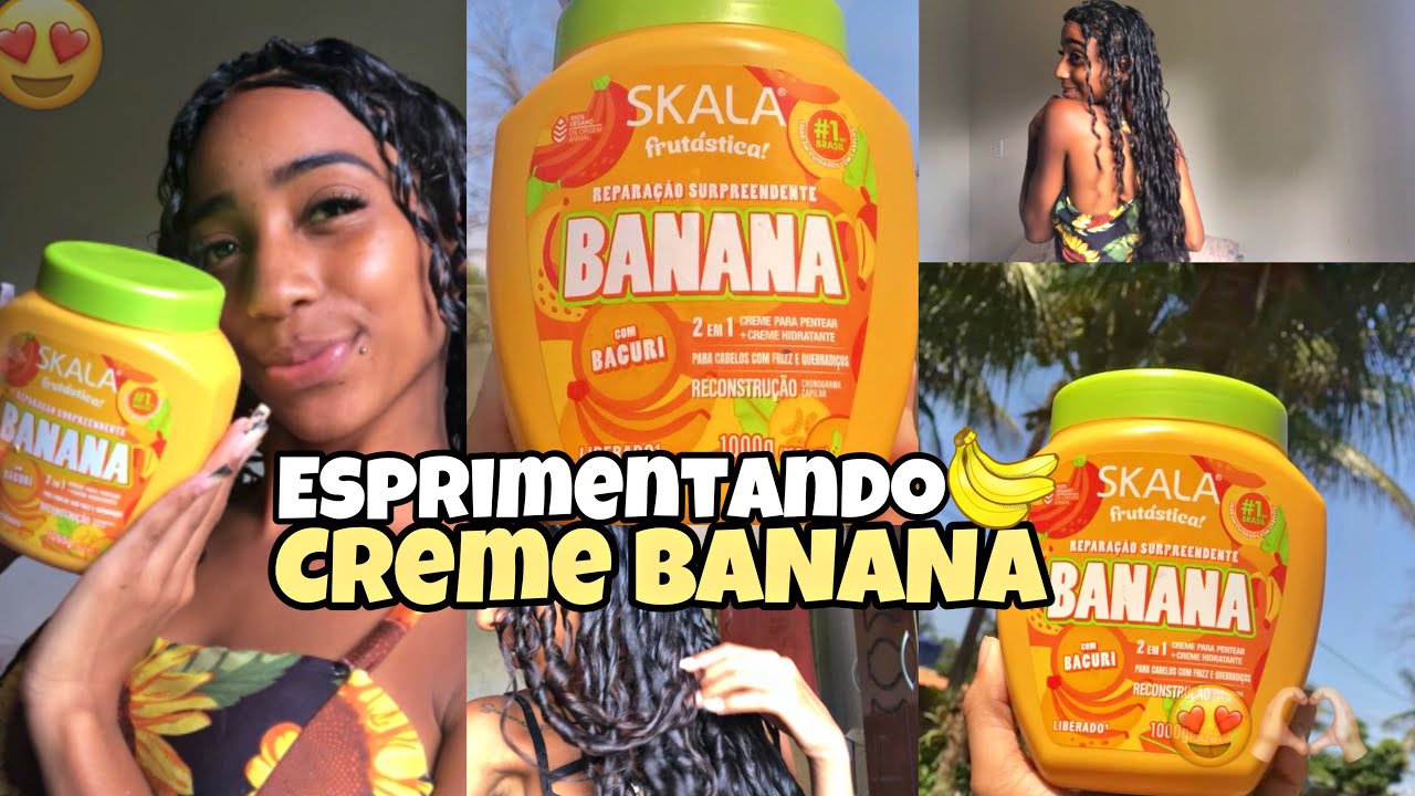 TESTANDO O CREME DE BANANA DA SKALA,e bom🍌🥰😍