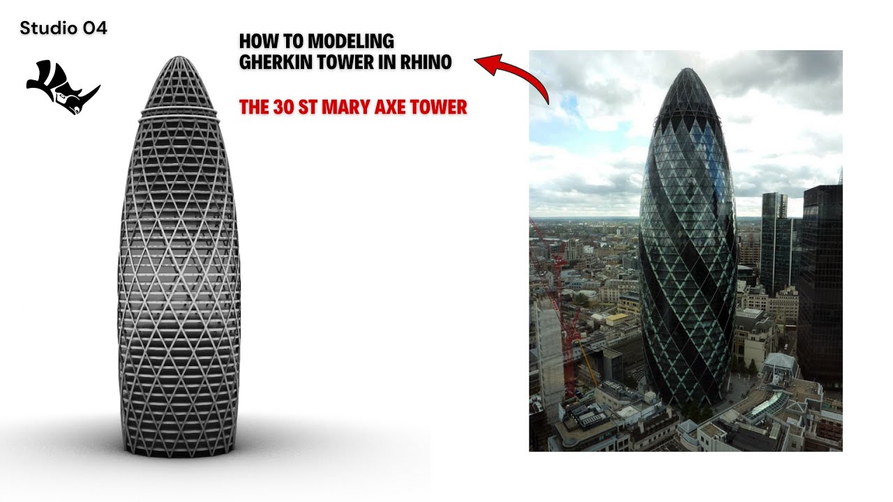How to Model 30 St Mary Axe (The Gherkin) in Rhino &ndash; Step by Step | How To Rhino