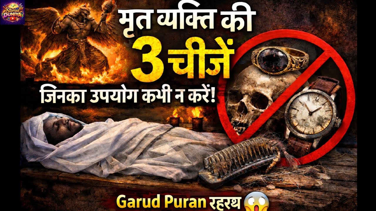 मृत व्यक्ति की 3 चीज़ो का उपयोग कभी न करें❌|गरुड़ पुराण रहस्य😱|श्री कृष्ण–गरुड़ संवाद|Stories Duniya