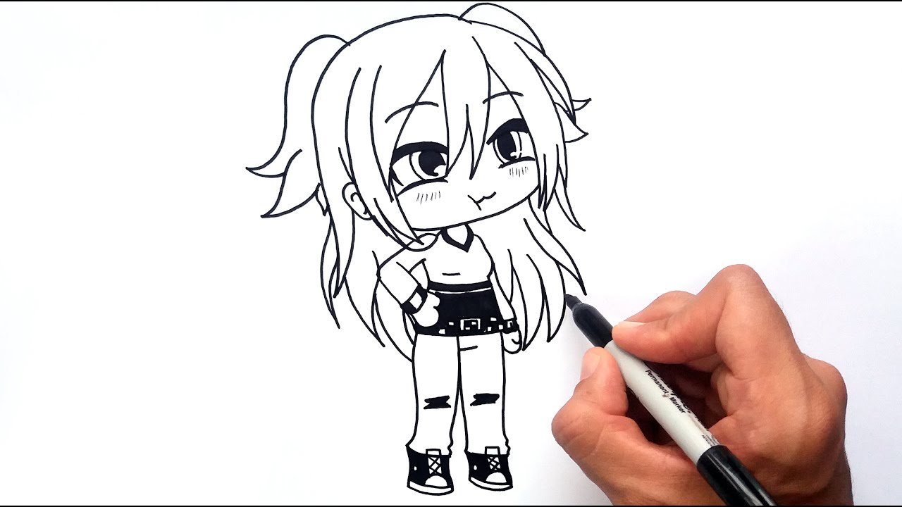 Как нарисовать персонажа Gacha Life Girl 5
