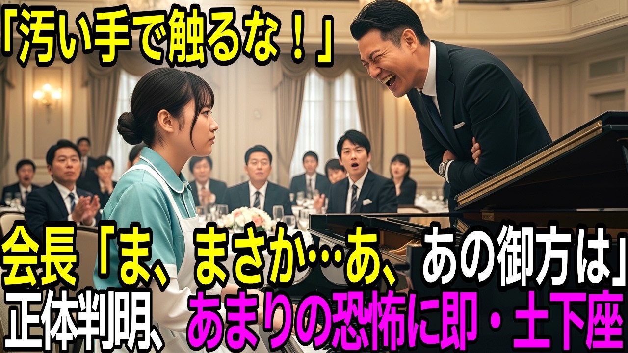 [スカッとする話]中卒がピアノ？」パーティ会場で晒し者にされた清掃員…最初の1音で、会長が顔面蒼白に