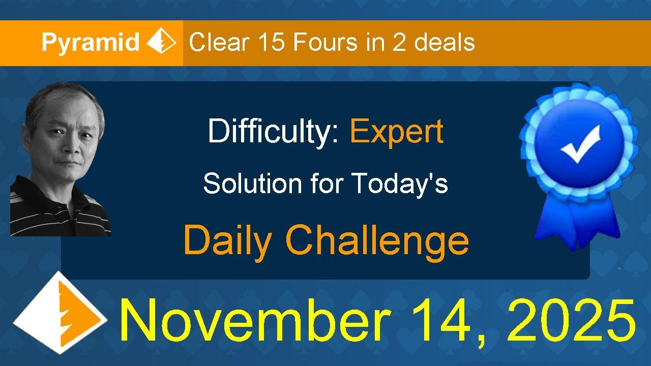 Microsoft Solitaire Collection: Pyramid - Expert - November 14, 2025