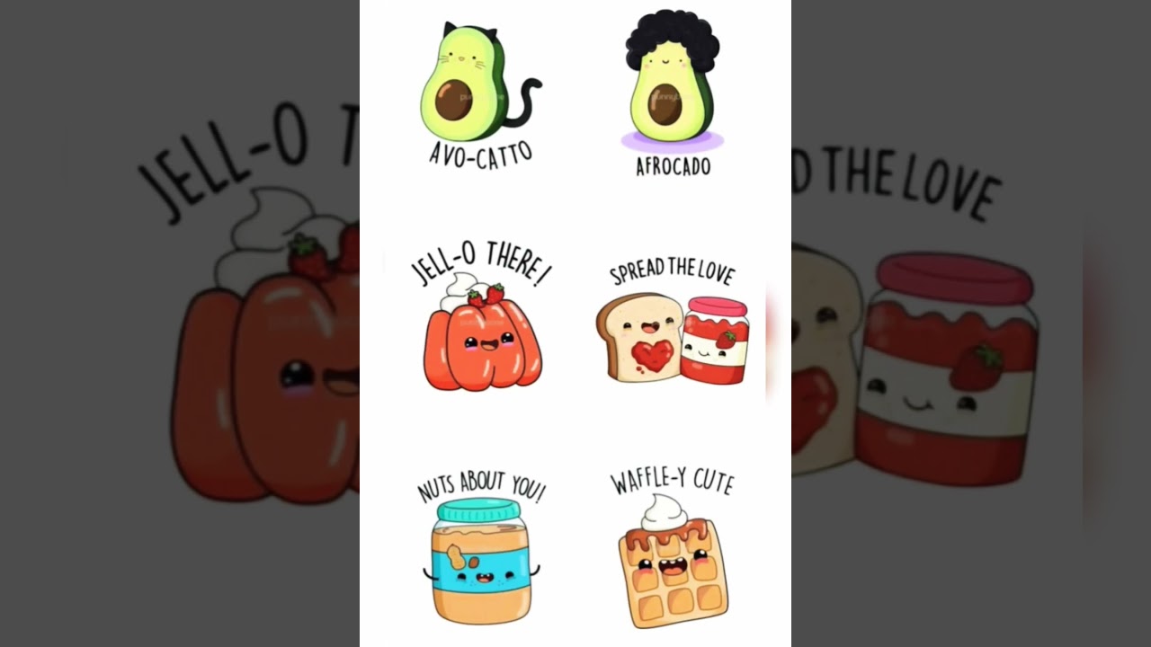 FUNNY FOOD PUN part-1 😋 🥑🍉🍩🍵🍫
