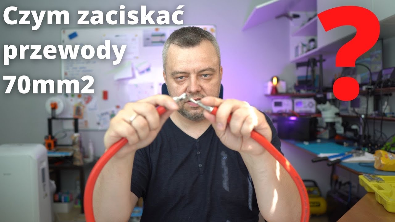 46 - Zaciskanie przewodów DC 70mm2 - test zaciskarki YQK-70