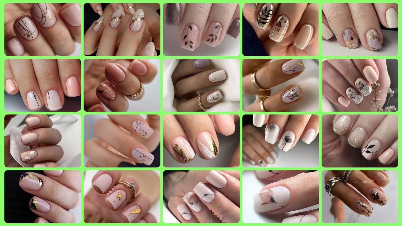 50 fantastic neutral nail art design || easy nude nail art ideas || #houseoffashion #nailart #summer
