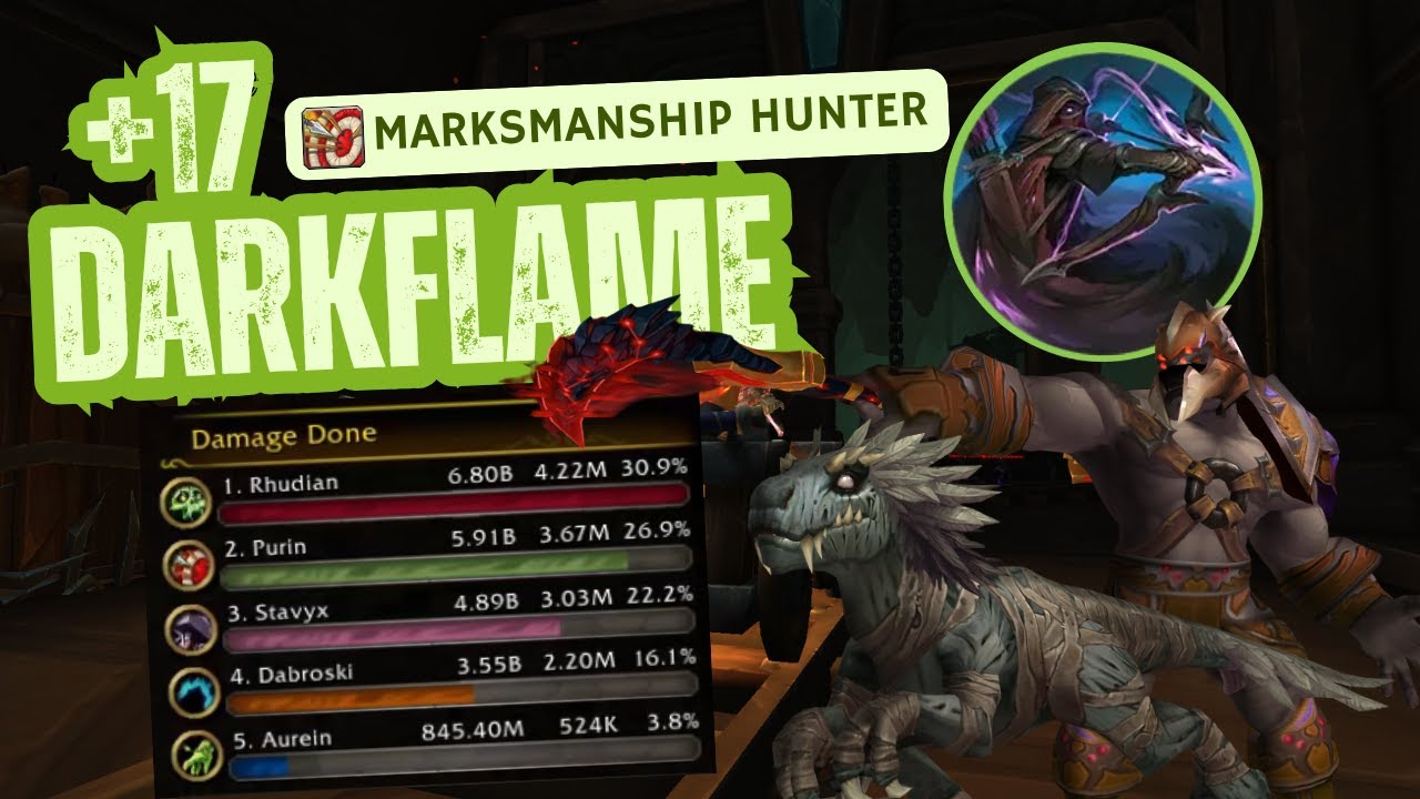 (2.6 sec remaining 😱) +17 Darkflame Cleft | Marksmanship Hunter | Dark Ranger
