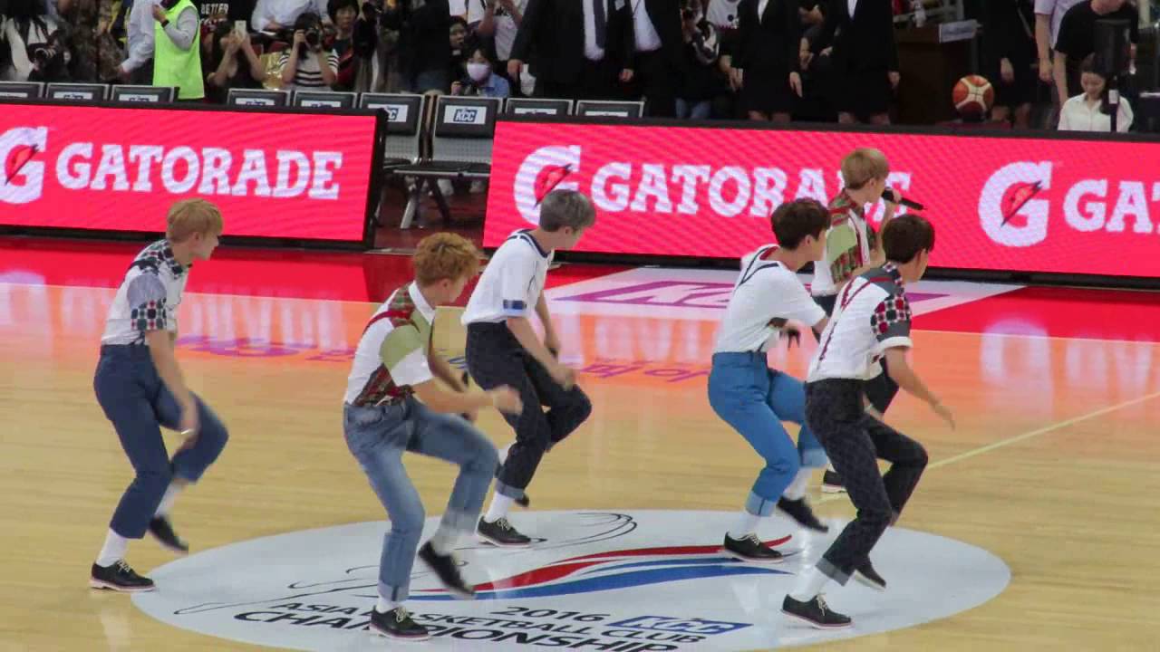 161003 아시아 프로농구 챔피언쉽 세븐틴 입장+만세 계속 아주나이스