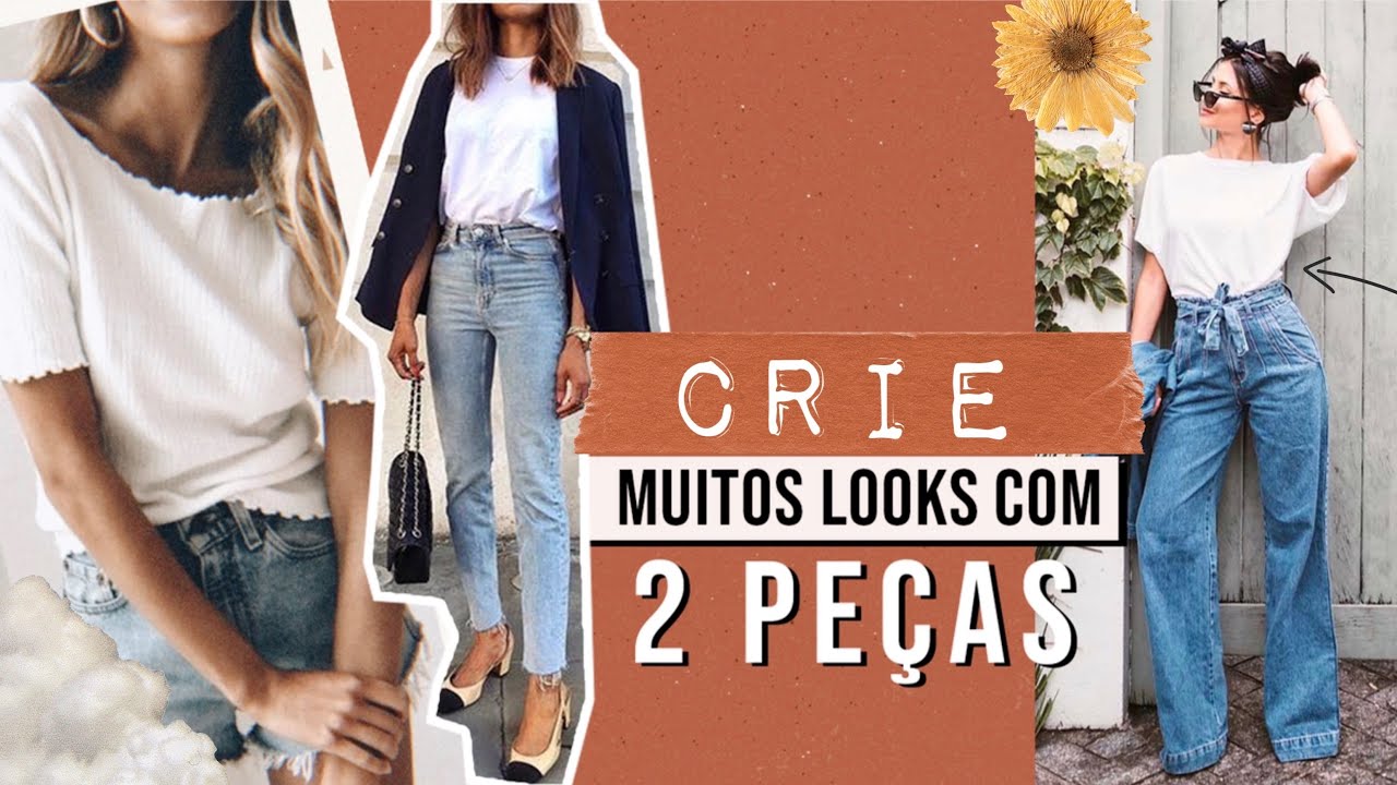COMO USAR T-shirt e Calça Jeans de maneiras diferentes sem parecer o mesmo look - Viihrocha