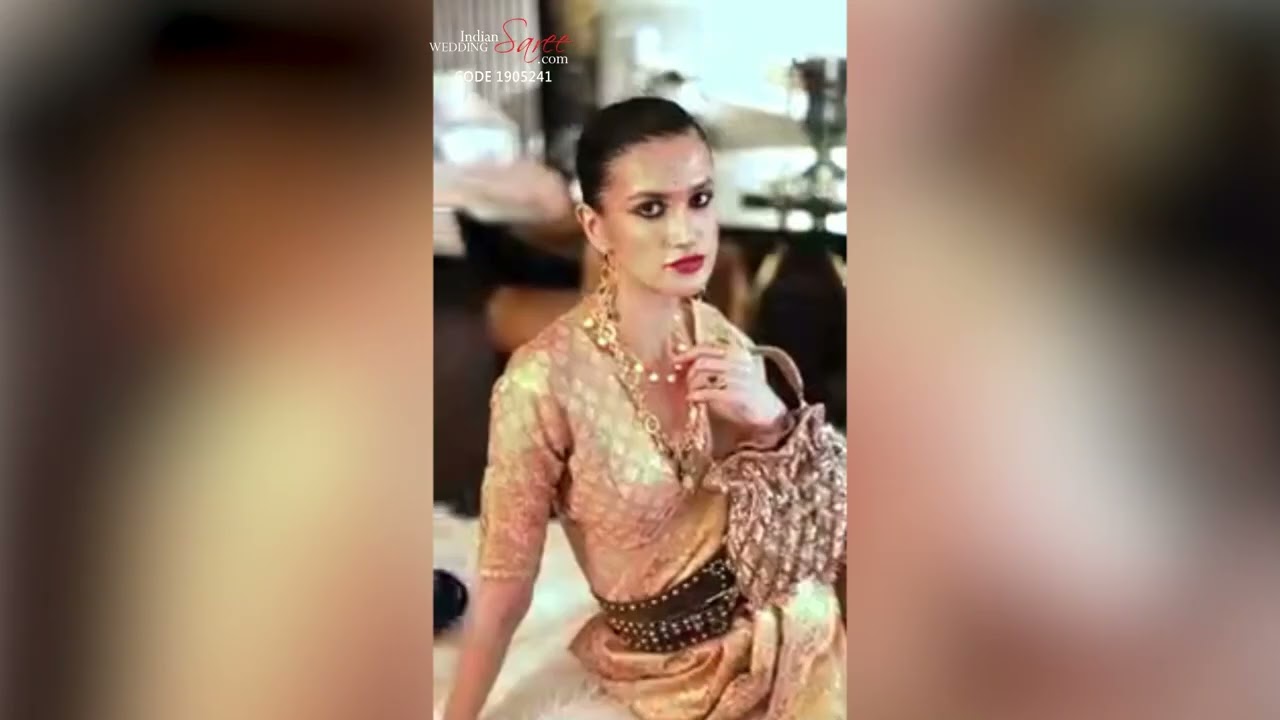Handloom Wedding Saree in Pink with Weaving work-1905241