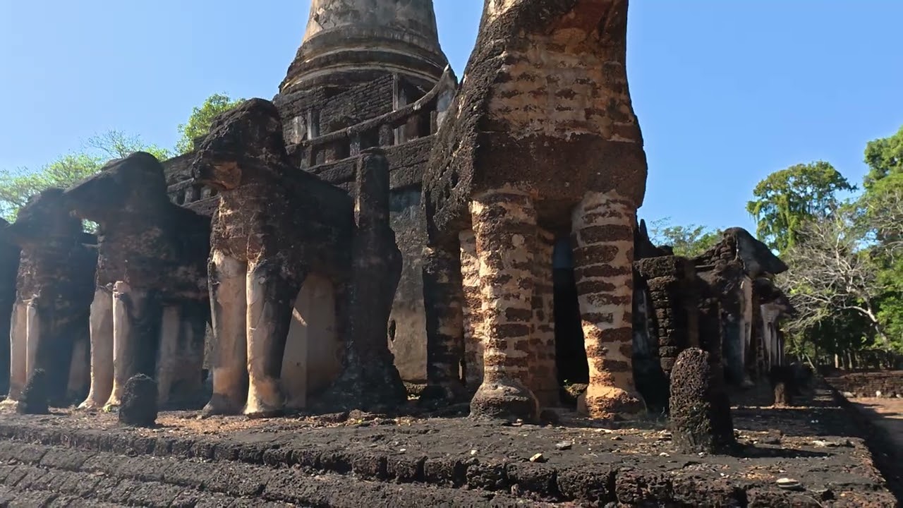 [Sukhothai]【#เที่ยวจริงดิ】วัดช้างล้อม#อุทยานประวัติศาสตร์ศรีสัชนาลัย#มอเตอร์ไซค์ #สุโขทัย #ชอบบ่นๆไป