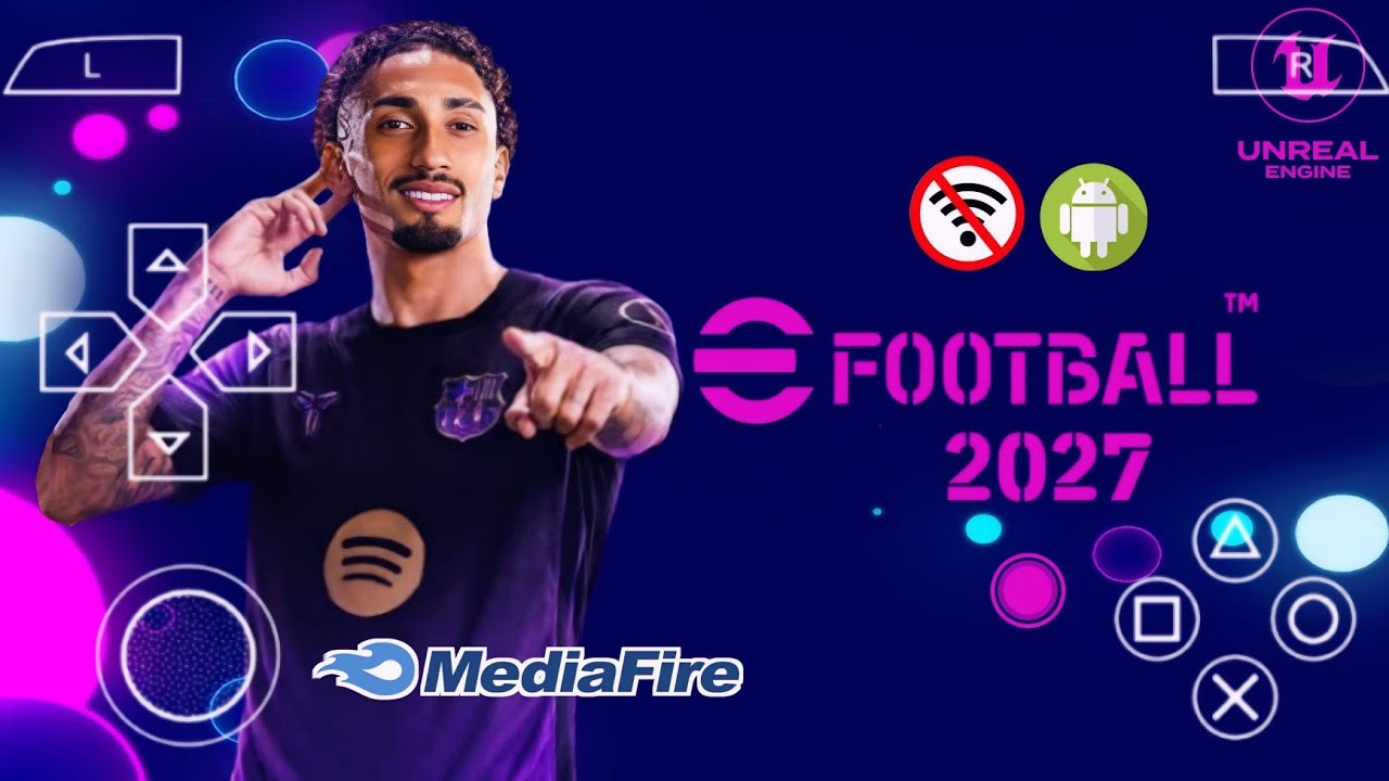 eFootball PES 2027 PSP Android Оффлайн Камера PS5 | Обновление сезона Efootball 2027 PPSSPP и луч...