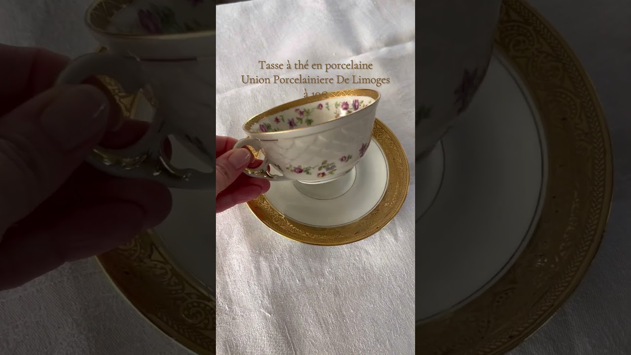 J’ai trouvé une très belle tasse à thé en porcelaine Limoges ✨