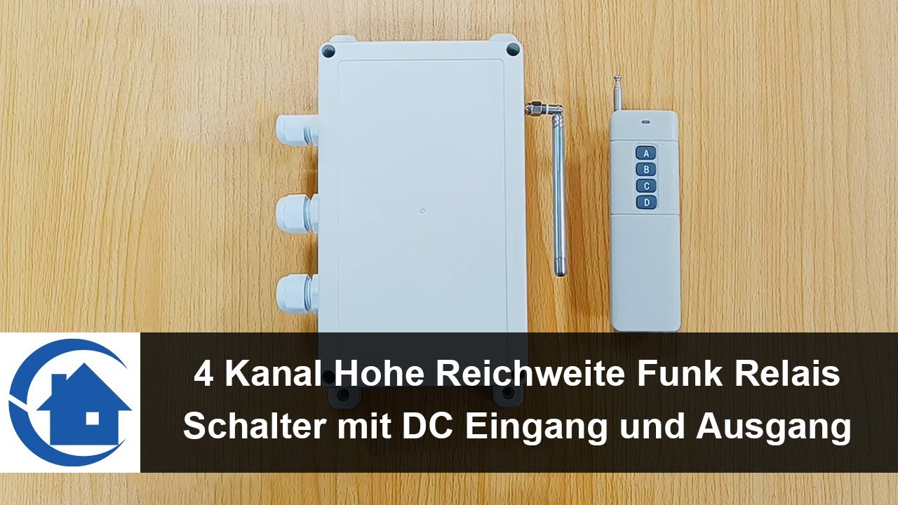 4 Kanal Hohe Reichweite Funk Relais Schalter mit DC Eingang und Ausgang