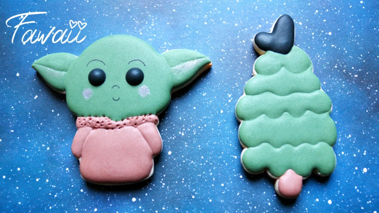 BABY YODA Royal Icing Cookies | Fawaii 💜