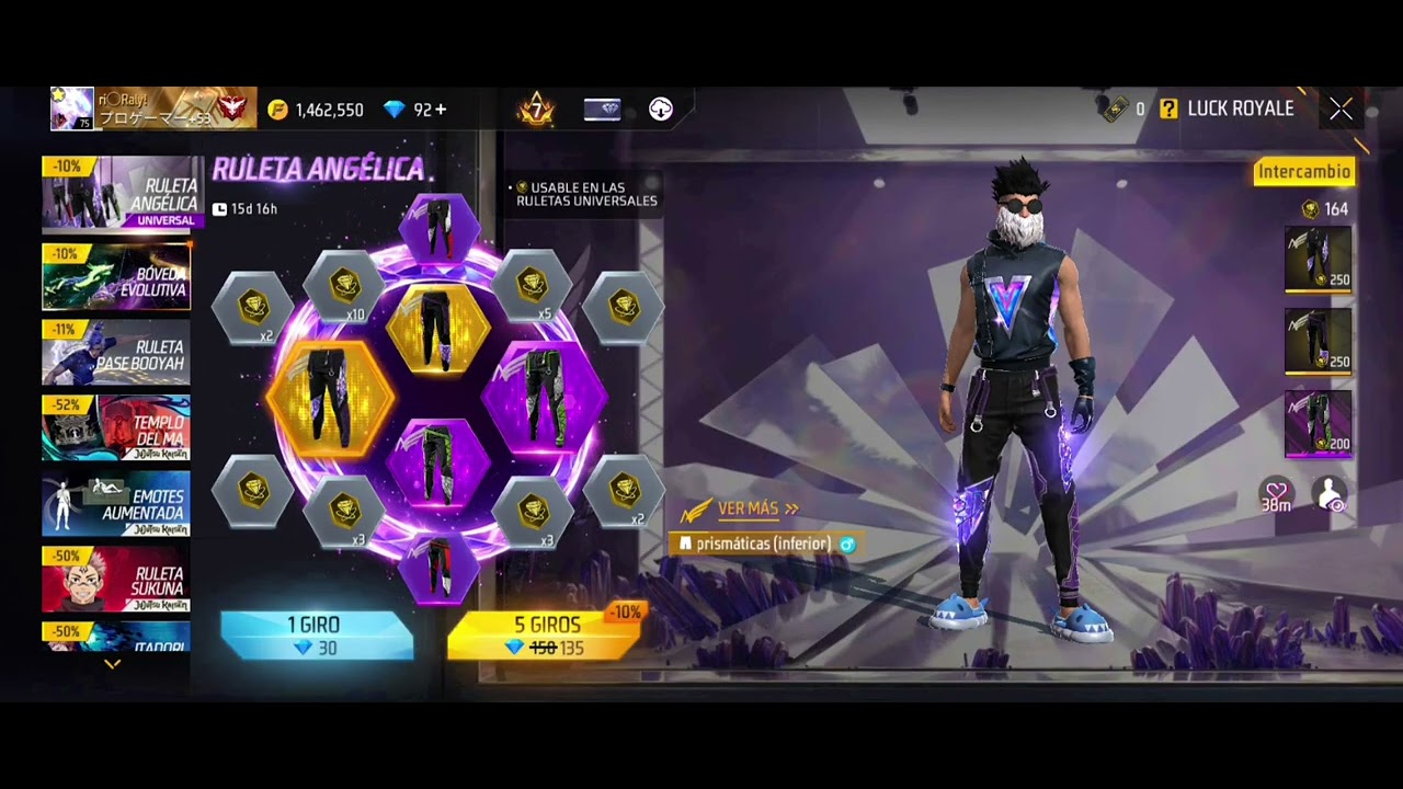 Girando Ruleta Angelical. Angelicales verdes 🪽. Free Fire. Norte América 